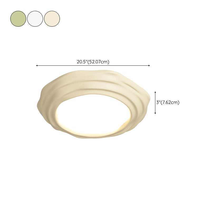 Nordic Style Flush Mount Ceiling Light Fixture with Resin for Bedroom