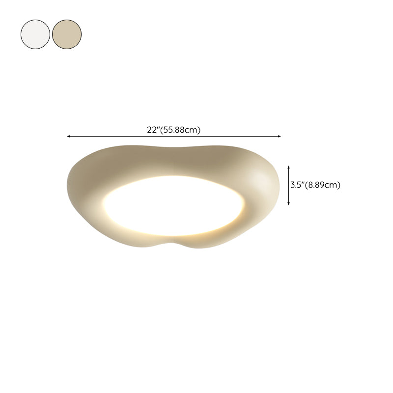 Nordic Style Resin Flush Mount Ceiling Light Fixture for Bedroom