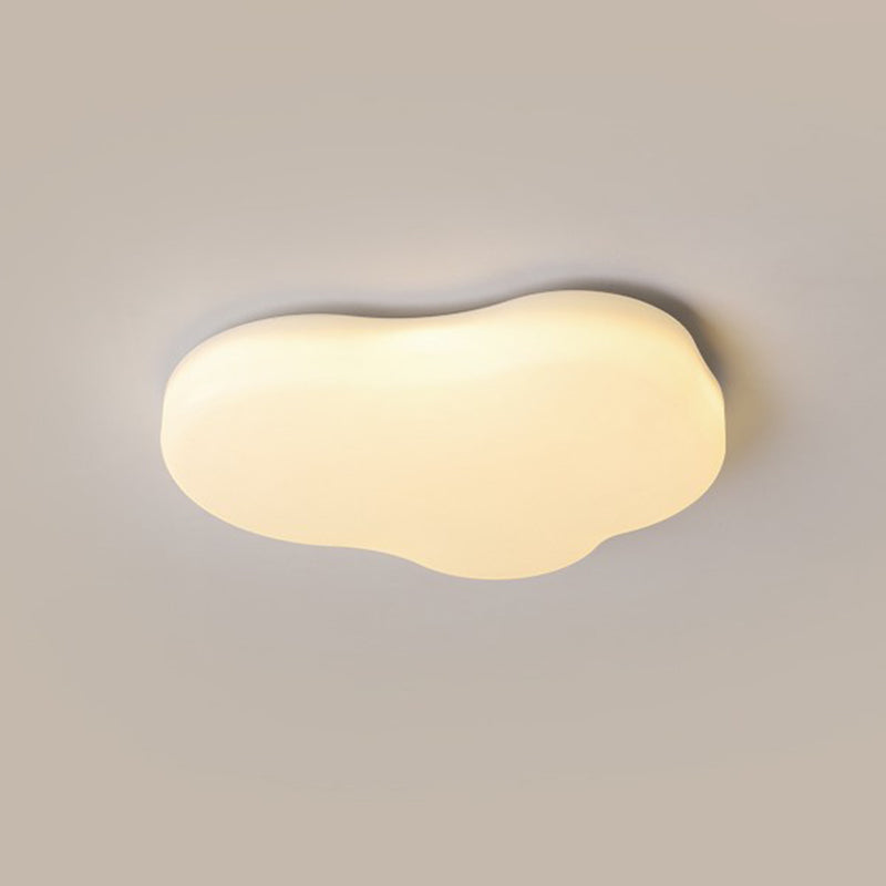 Cloud Shape Flush Ceiling Lights Modern Acrylic Flush Mount Lighting in White Finish