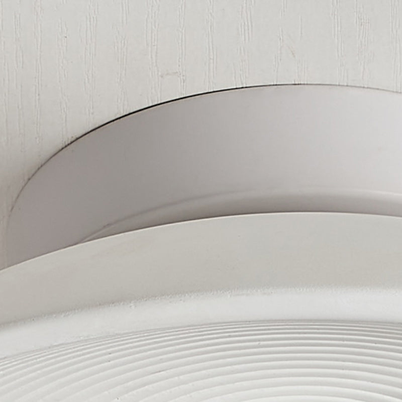 Cone Shade Ceiling Flush Modern 1 - Light Resin and Glass Flush Mount in White / Wood