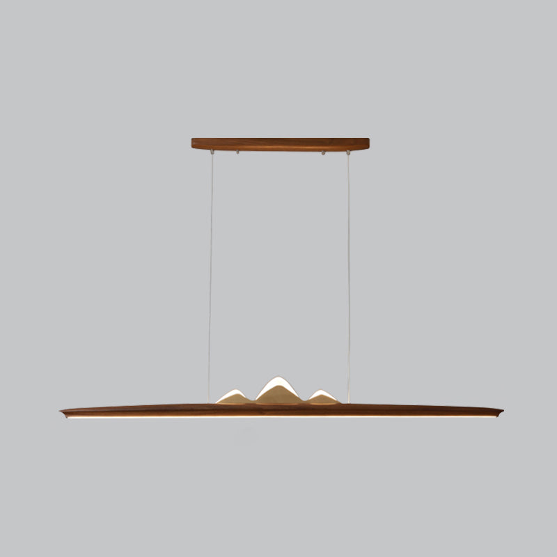 Modern Style Pendant Lighting Fixtures Wooden Shade Island Lighting Ideas for Kitchen