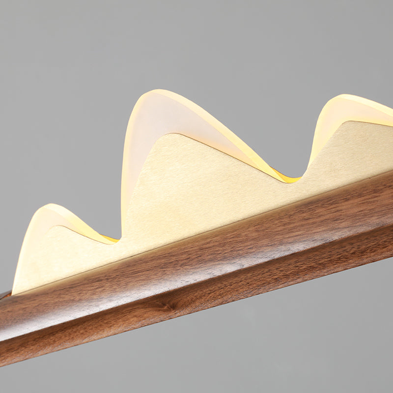 Modern Style Pendant Lighting Fixtures Wooden Shade Island Lighting Ideas for Kitchen