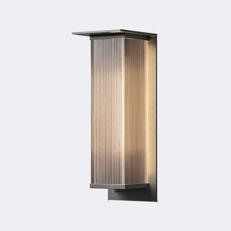 Rectangle Wall Sconce Contemporary Waterproof Wall Light Fixture for Courtyard