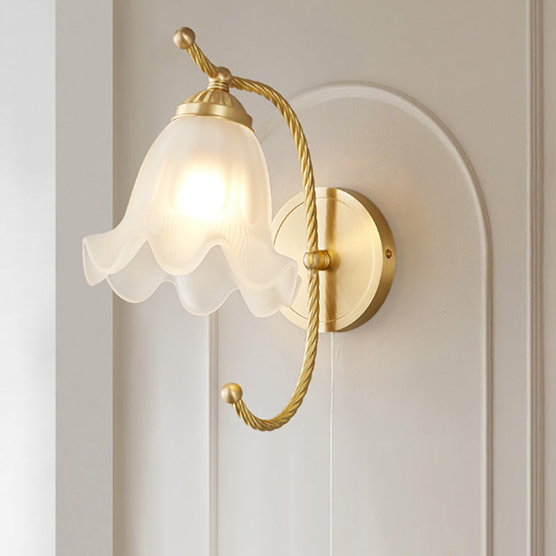 Modern Wall Light Sconce Vintage Glass Wall Light Fixture for Bedroom