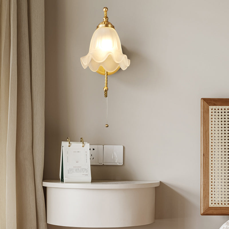 Modern Wall Light Sconce Vintage Glass Wall Light Fixture for Bedroom