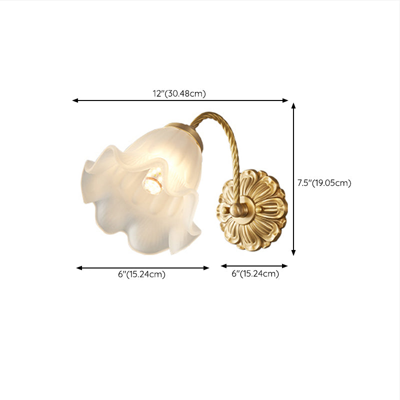Modern Wall Light Sconce Vintage Glass Wall Light Fixture for Bedroom