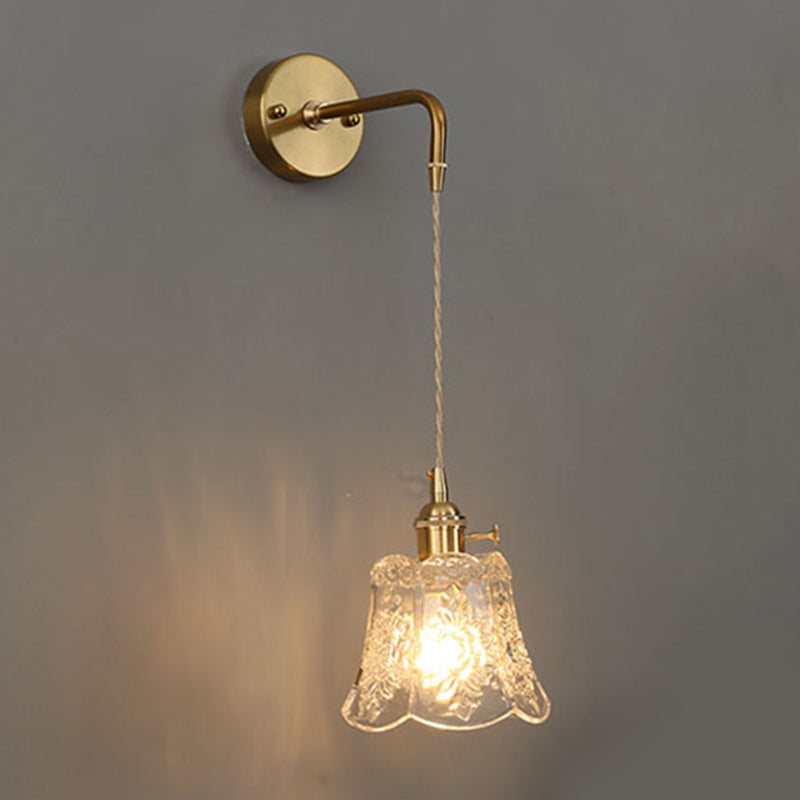 Nordic Wall Light Sconce Geometric Glass Wall Light Fixture for Bedroom