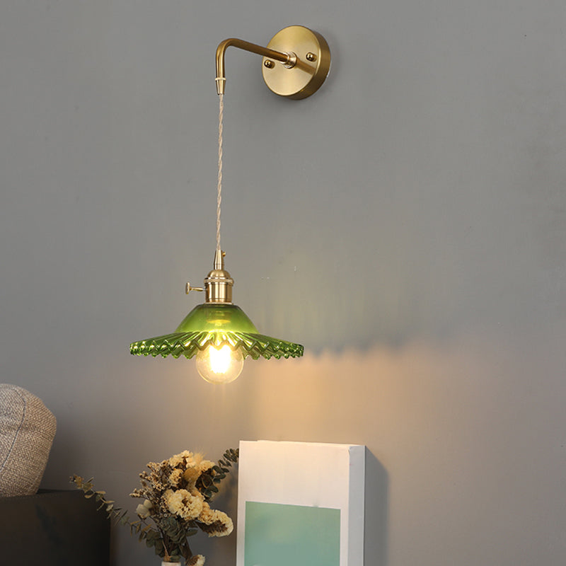 Nordic Wall Light Sconce Geometric Glass Wall Light Fixture for Bedroom