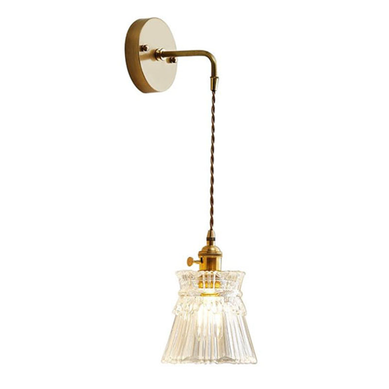 Nordic Wall Light Sconce Geometric Glass Wall Light Fixture for Bedroom