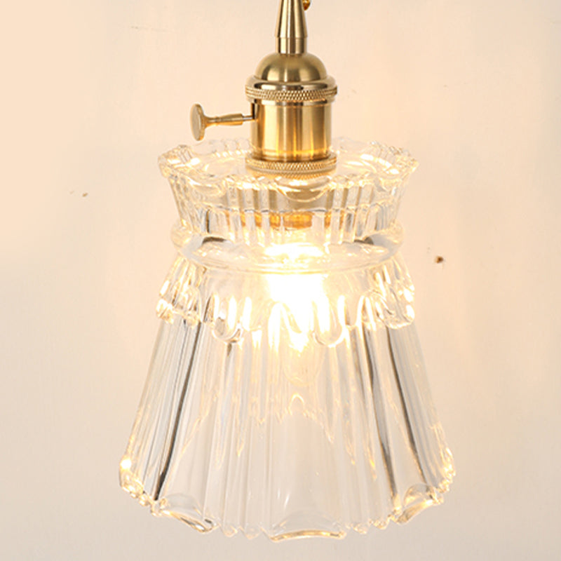 Nordic Wall Light Sconce Geometric Glass Wall Light Fixture for Bedroom