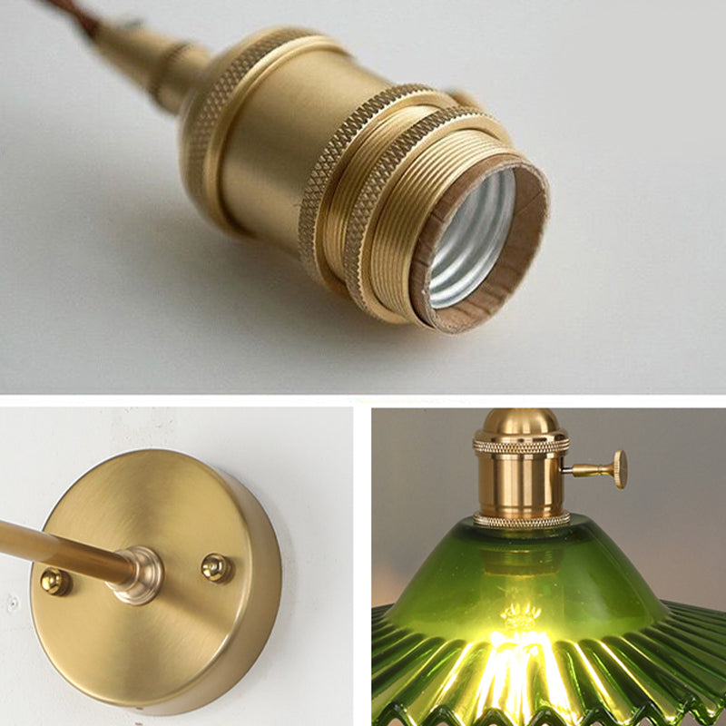 Nordic Wall Light Sconce Geometric Glass Wall Light Fixture for Bedroom