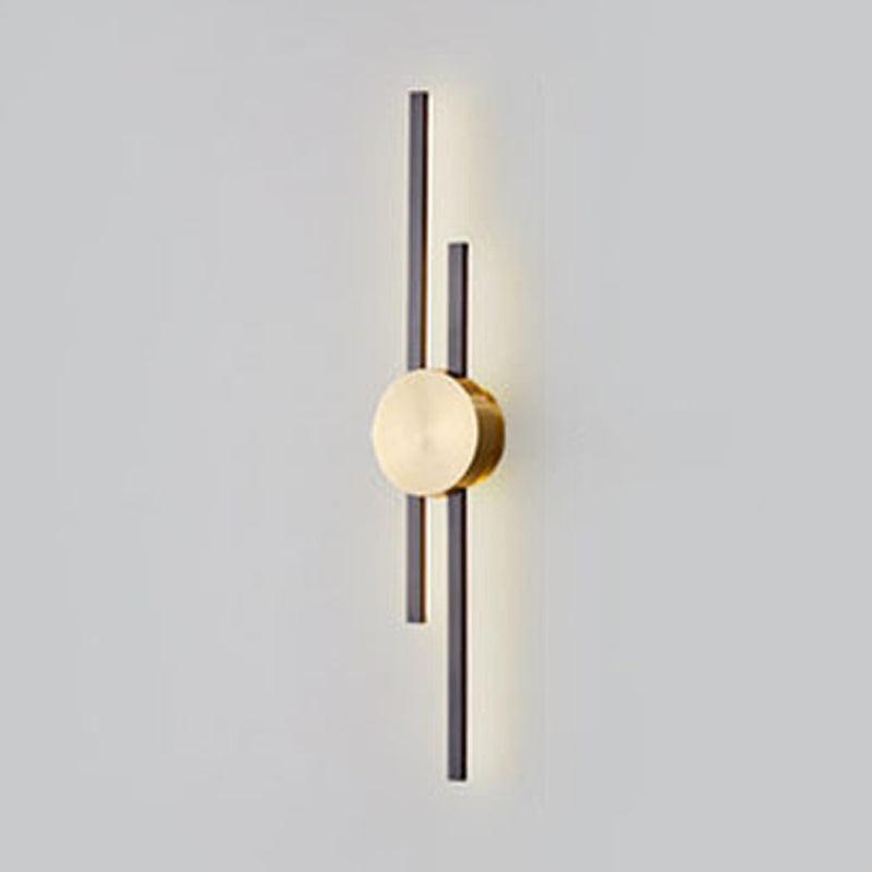 Single Modern Golden/Black Wall Mounted Sconce LED Metal Wall Light for Foyer