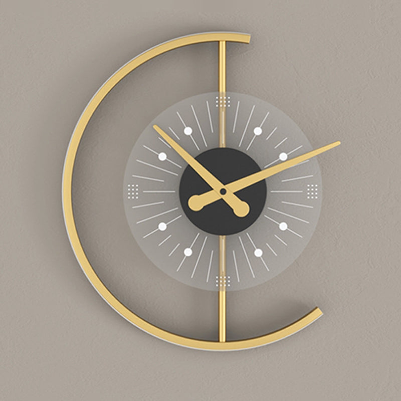 Modern Clock Shape Wall Light Fixtures Metal Wall Light Sconces for Living Room