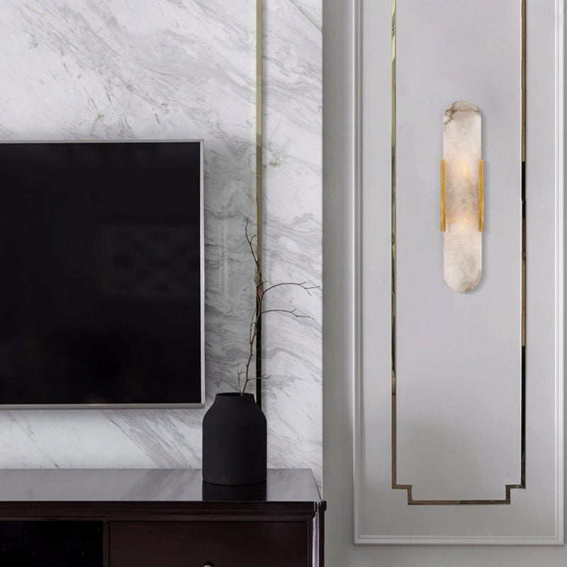 Modern Simple Shape Wall Mounted Light 2 Lights Metal Flush Mount Wall Sconce