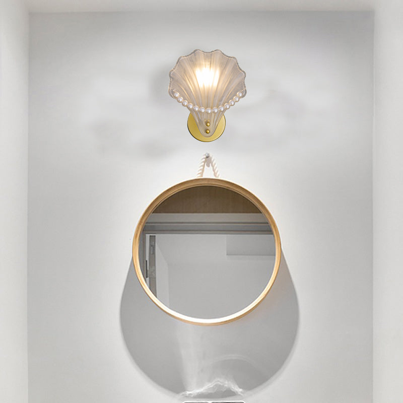 Single Golden Modern Bathroom Vanity Light Glass Bath Bar for Bathroom