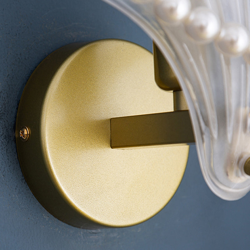 Single Golden Modern Bathroom Vanity Light Glass Bath Bar for Bathroom