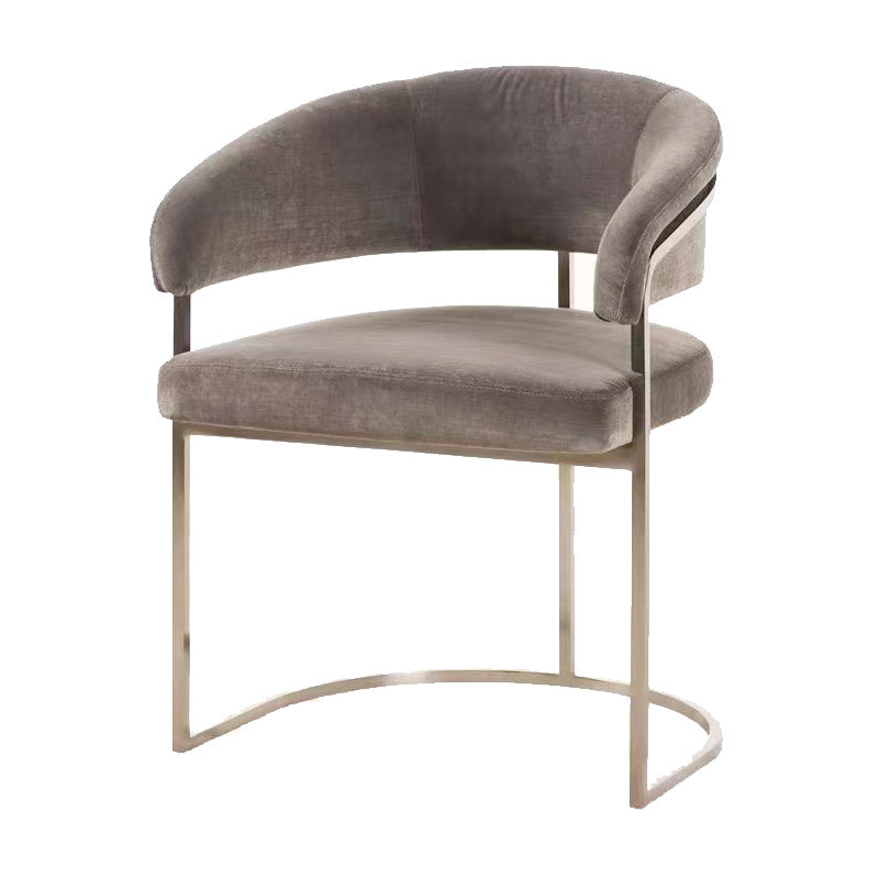 Glam Style Dining Chair Upholstered Arm Chair for Dining Room