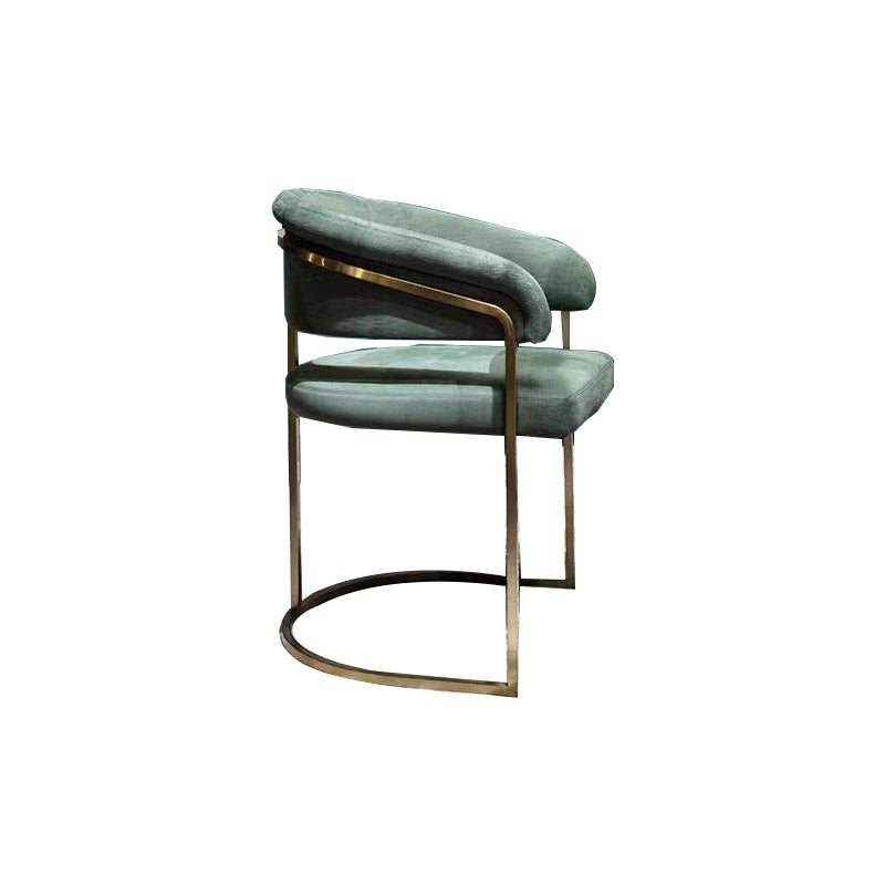 Glam Style Dining Chair Upholstered Arm Chair for Dining Room