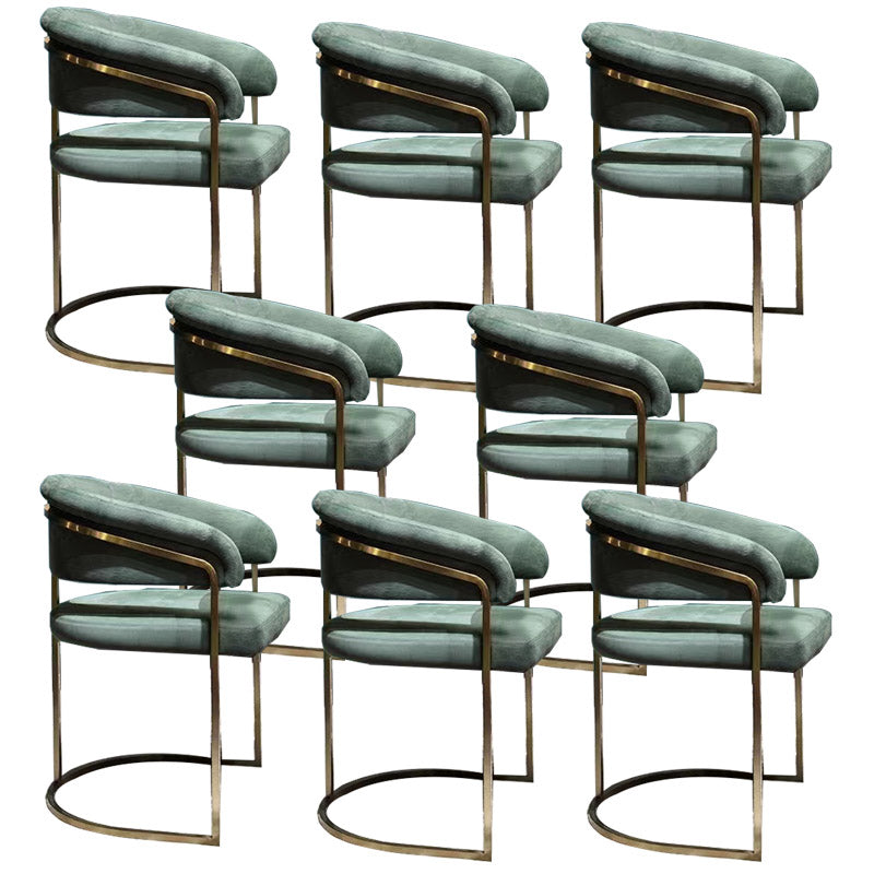 Glam Style Dining Chair Upholstered Arm Chair for Dining Room
