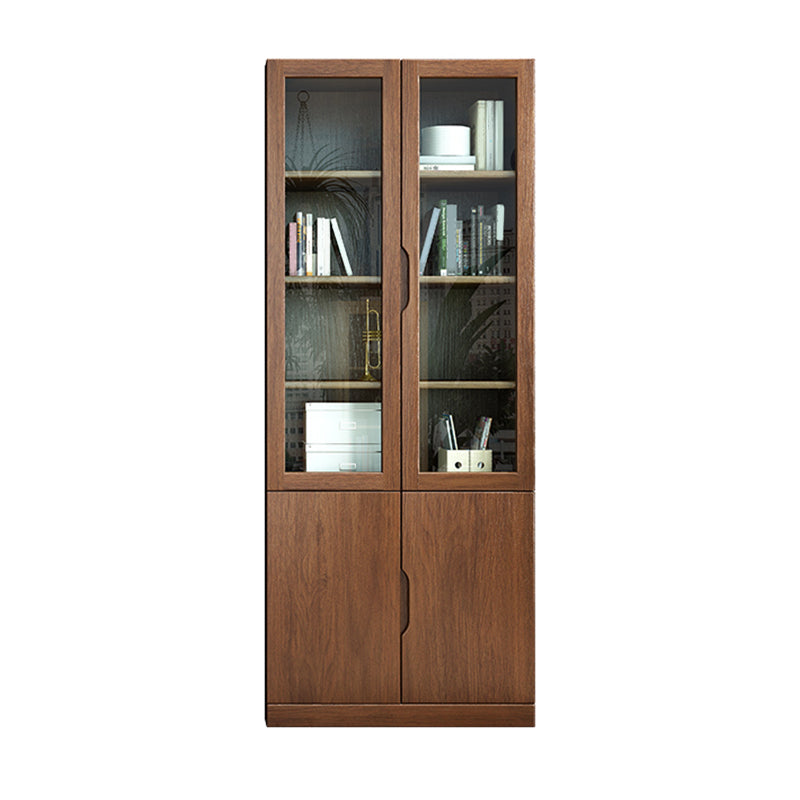 Storage Contemporary File Cabinet Wooden Frame Glass Doors Filing Cabinet