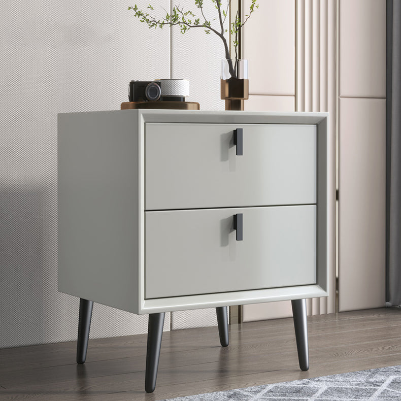Contemporary Bed Nightstand Solid Wood Night Table with Drawers