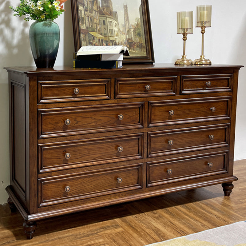 Modern Storage Chest Dresser Solid Wood Storage Chest with Drawers