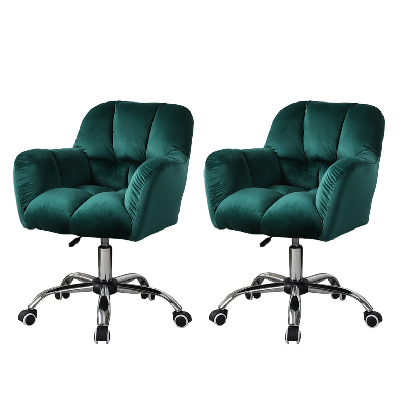 Armless Office Chair Distressing Ergonomic Desk Chair with Wheels for Room