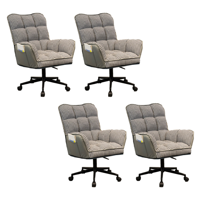 Modern No Distressing Office Chair Armless Ergonomic Chair with Wheels