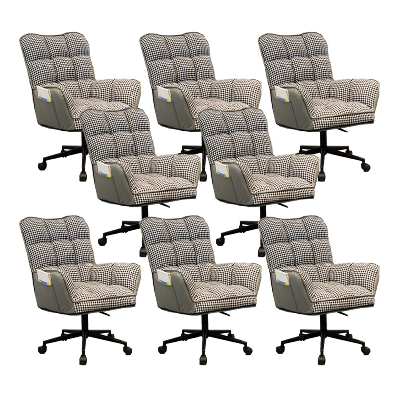 Modern No Distressing Office Chair Armless Ergonomic Chair with Wheels