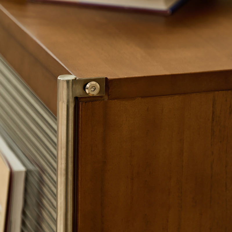 Modern Style Solid Wood Bookshelf Vertical Back Bookcase with Shelves