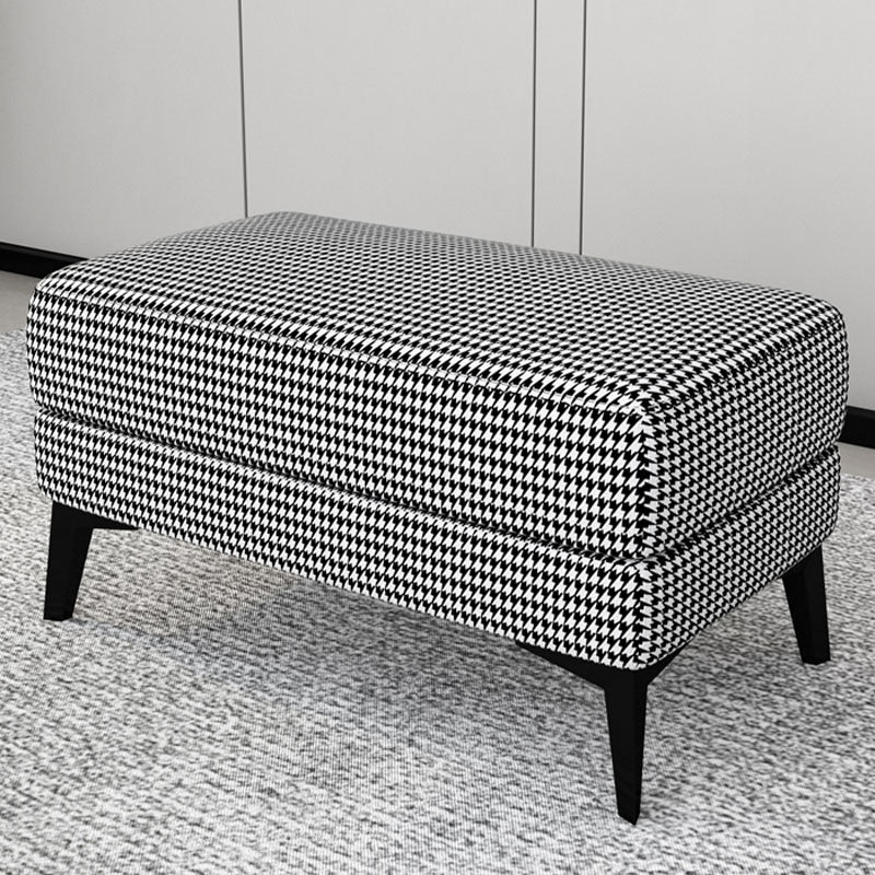 Modernism Leather Storage Ottomans Rectangle Storage Ottomans with Legs for Living Room