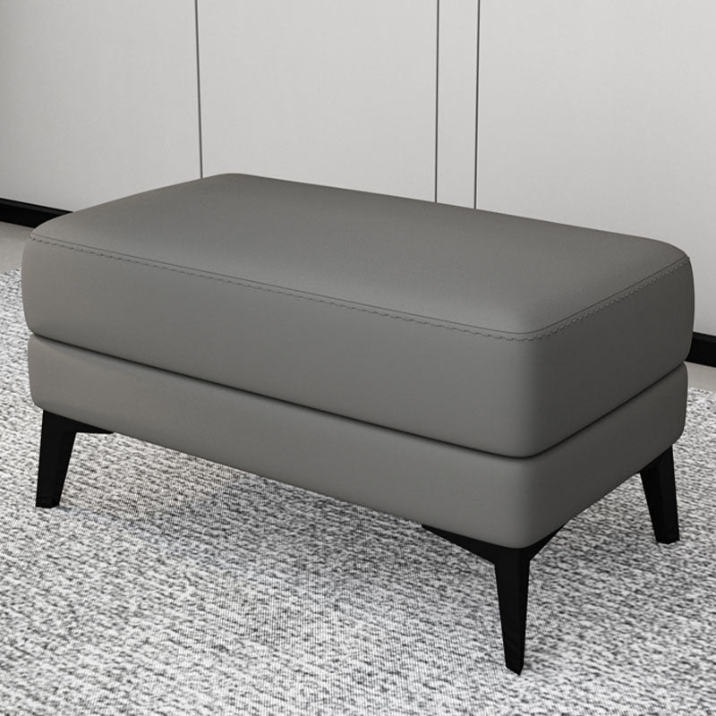 Modernism Leather Storage Ottomans Rectangle Storage Ottomans with Legs for Living Room