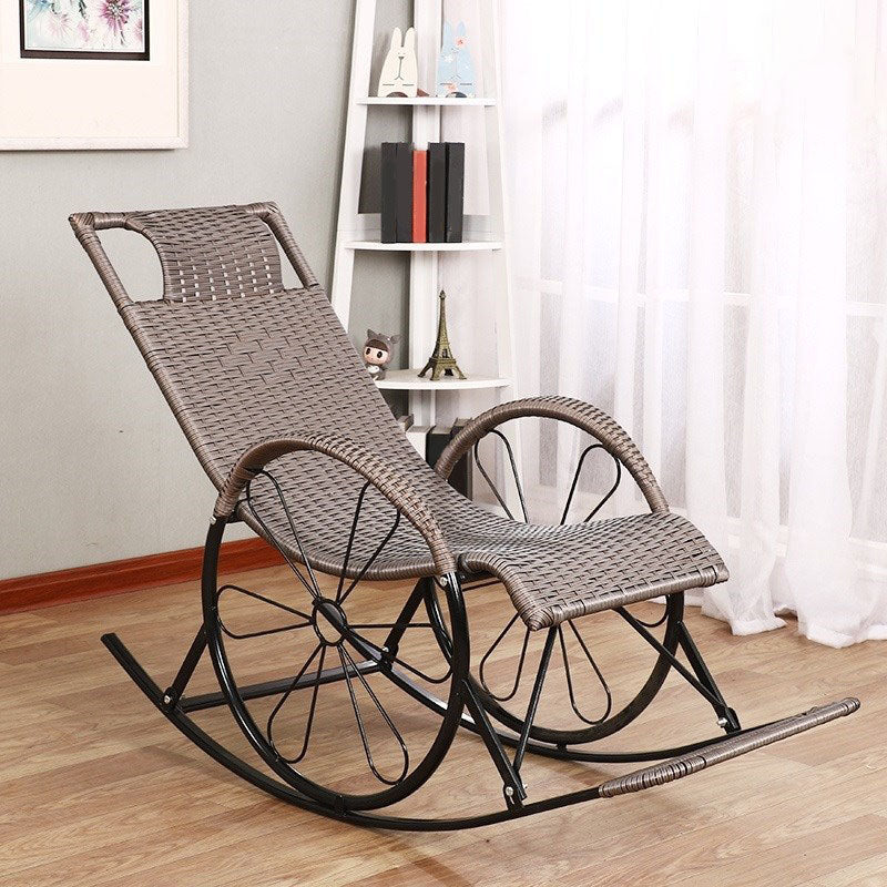 Living Room Leisure Iron Base Lazy Chair Family Single Rocking Chair
