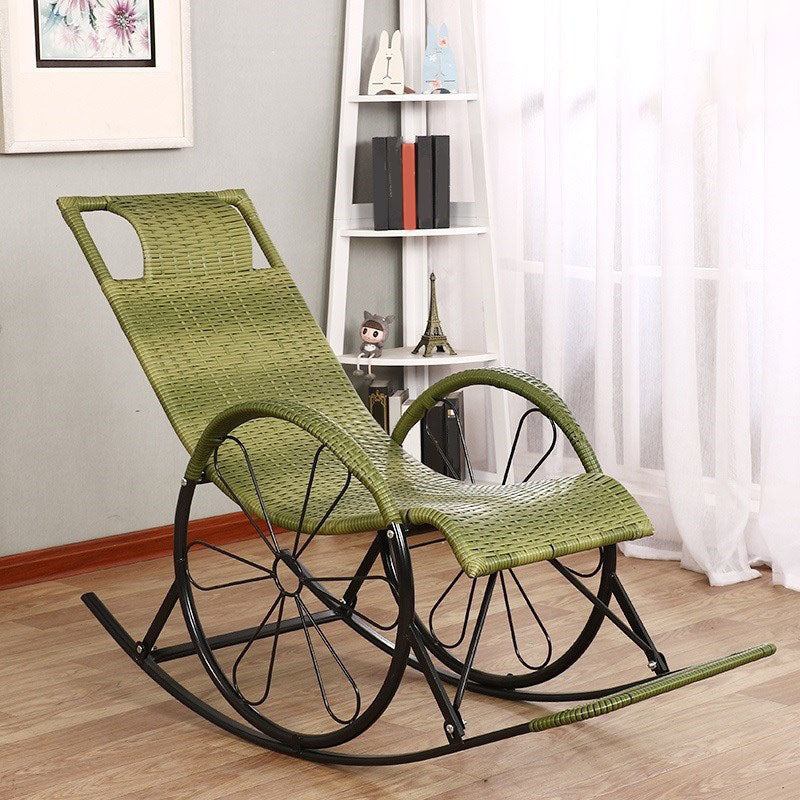 Living Room Leisure Iron Base Lazy Chair Family Single Rocking Chair