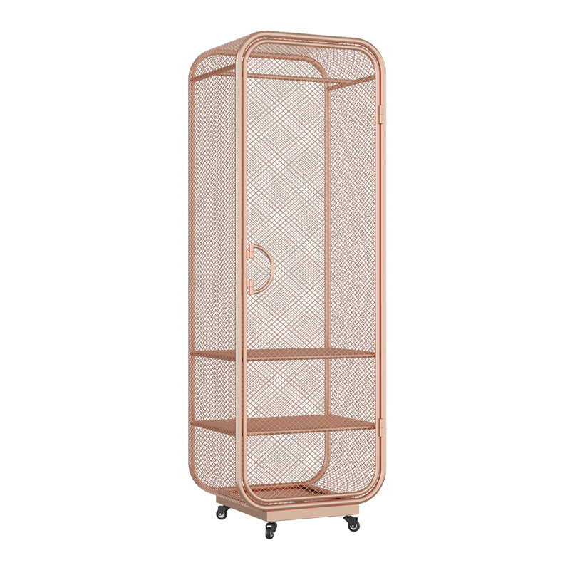 Bedroom Metal Wardrobe Cabinet Industrial Storage Cabinet with Garment Rod