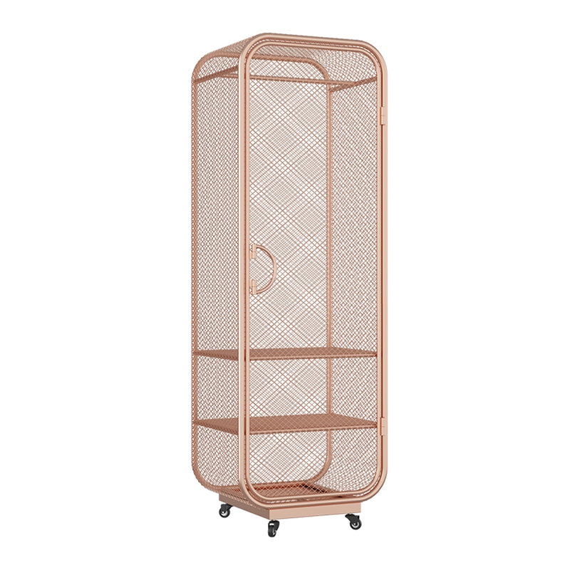 Bedroom Metal Wardrobe Cabinet Industrial Storage Cabinet with Garment Rod