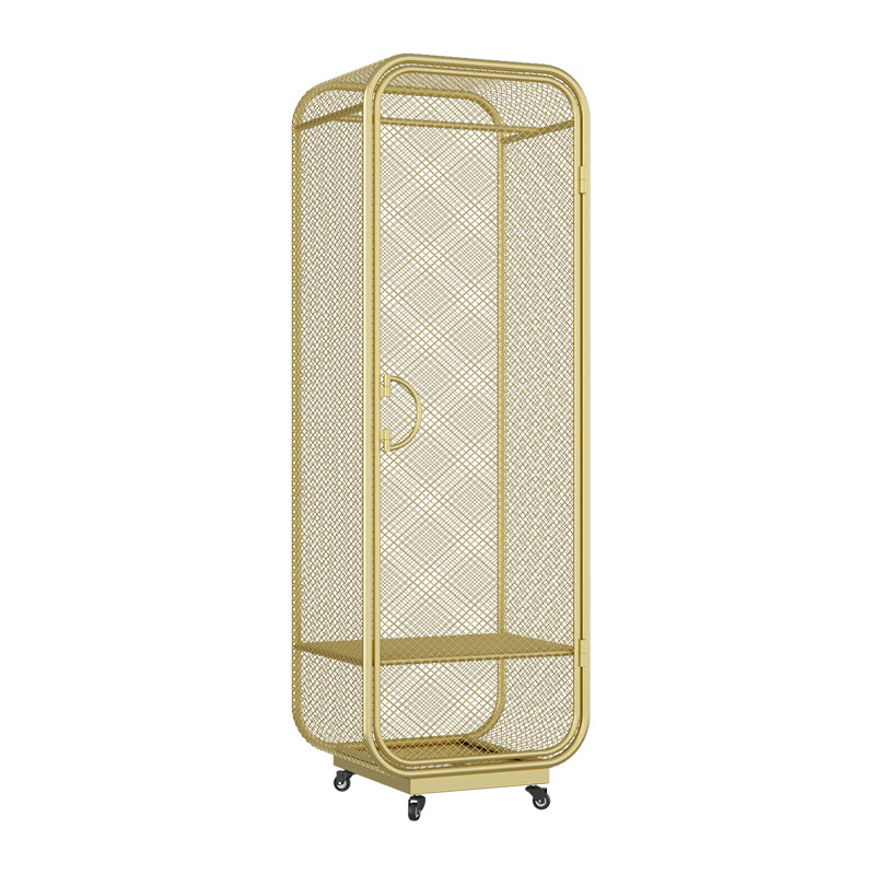 Bedroom Metal Wardrobe Cabinet Industrial Storage Cabinet with Garment Rod