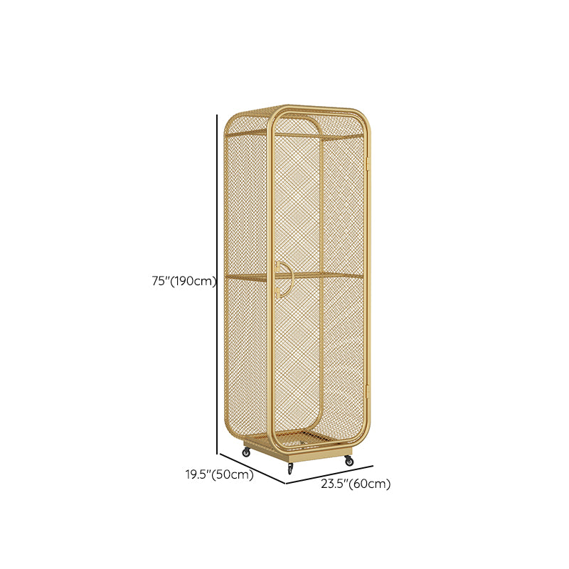 Metal Storage Cabinet Industrial Wardrobe Armoire with Garment Rod