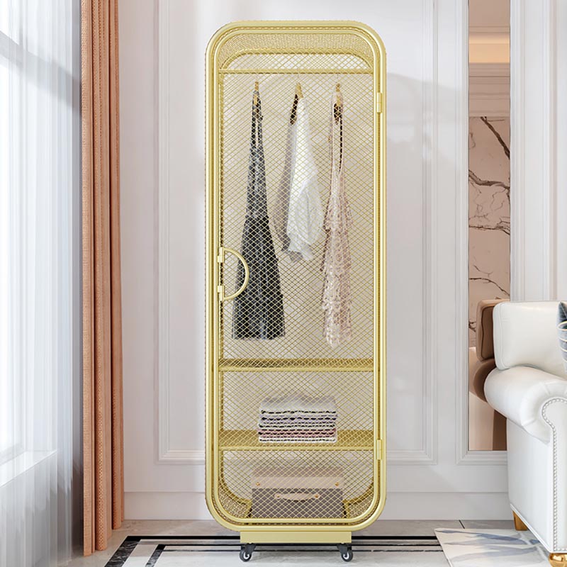 Metal Wardrobe Industrial Style Bedroom Rectangular Wardrobe Closet