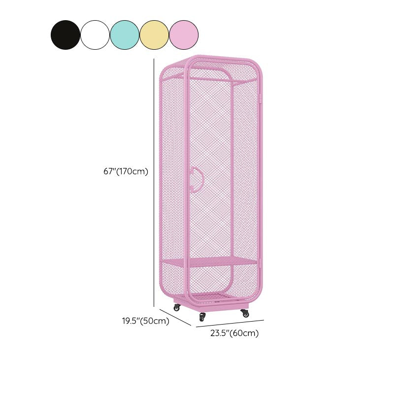 Metal Wardrobe Industrial Style Bedroom Rectangular Wardrobe Closet