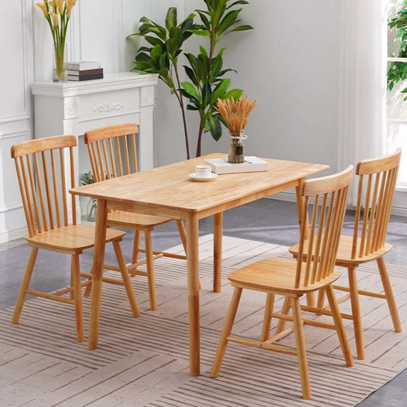 Contemporary Solid Wood Rectangular Dining Table for Dining Room
