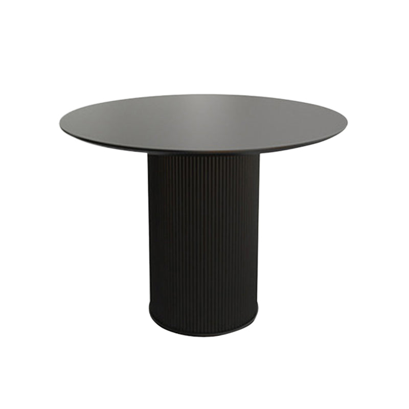 Modern Round Dining Table for 2 Persons Wooden Pedestal Base