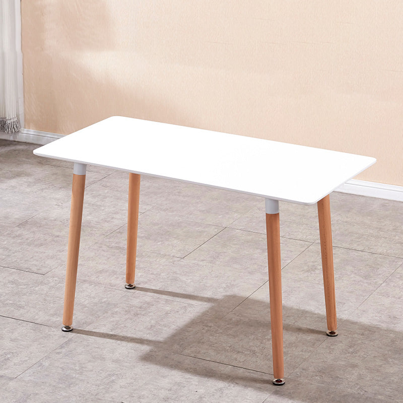 Rectangular Dining Table Modern Wood Tabletop for Living Room