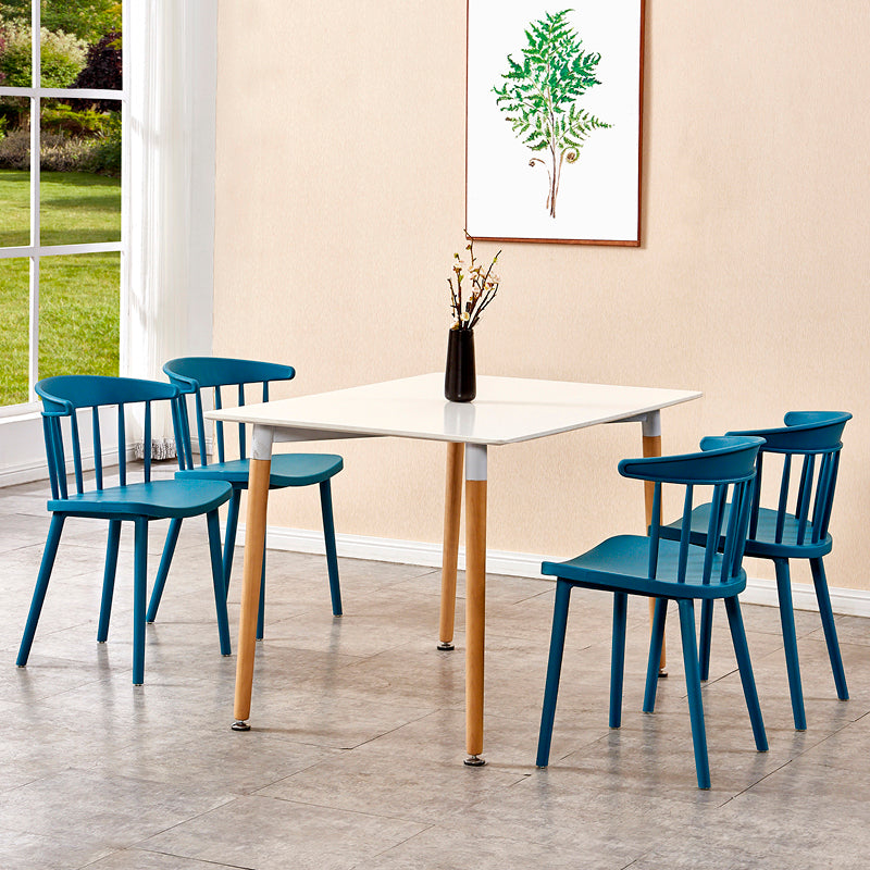 Rectangular Dining Table Modern Wood Tabletop for Living Room