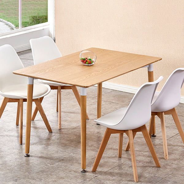Rectangular Dining Table Modern Wood Tabletop for Living Room