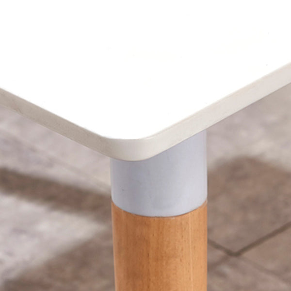Rectangular Dining Table Modern Wood Tabletop for Living Room