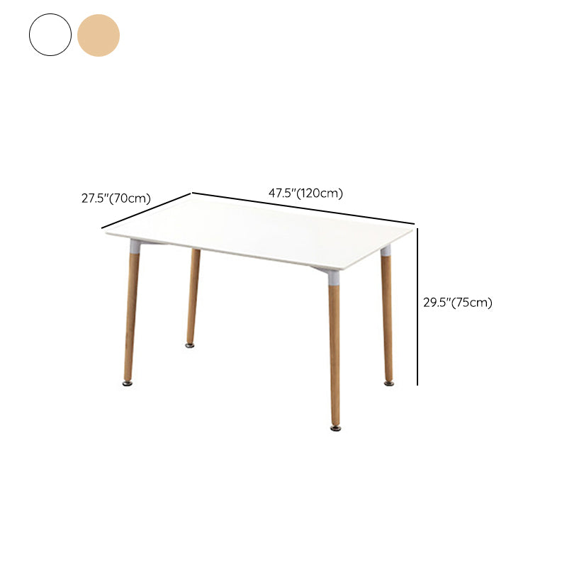 Rectangular Dining Table Modern Wood Tabletop for Living Room