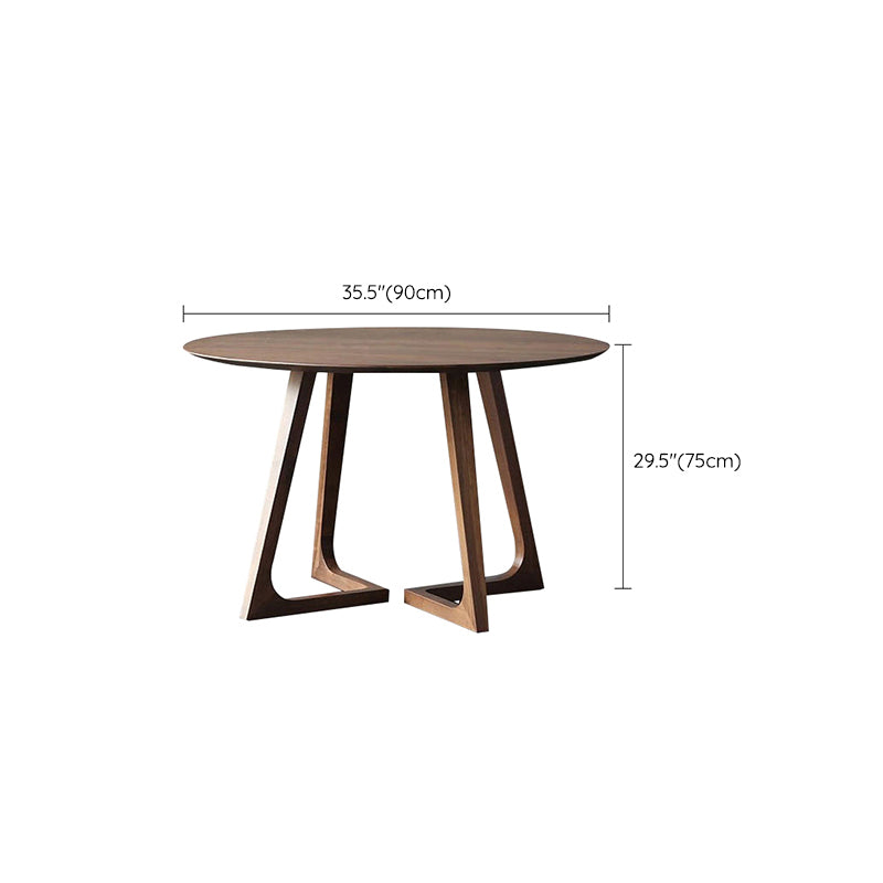 1/2/3/5/7 Pcs Modern Round Shape Solid Wood Dinette Table with Chair