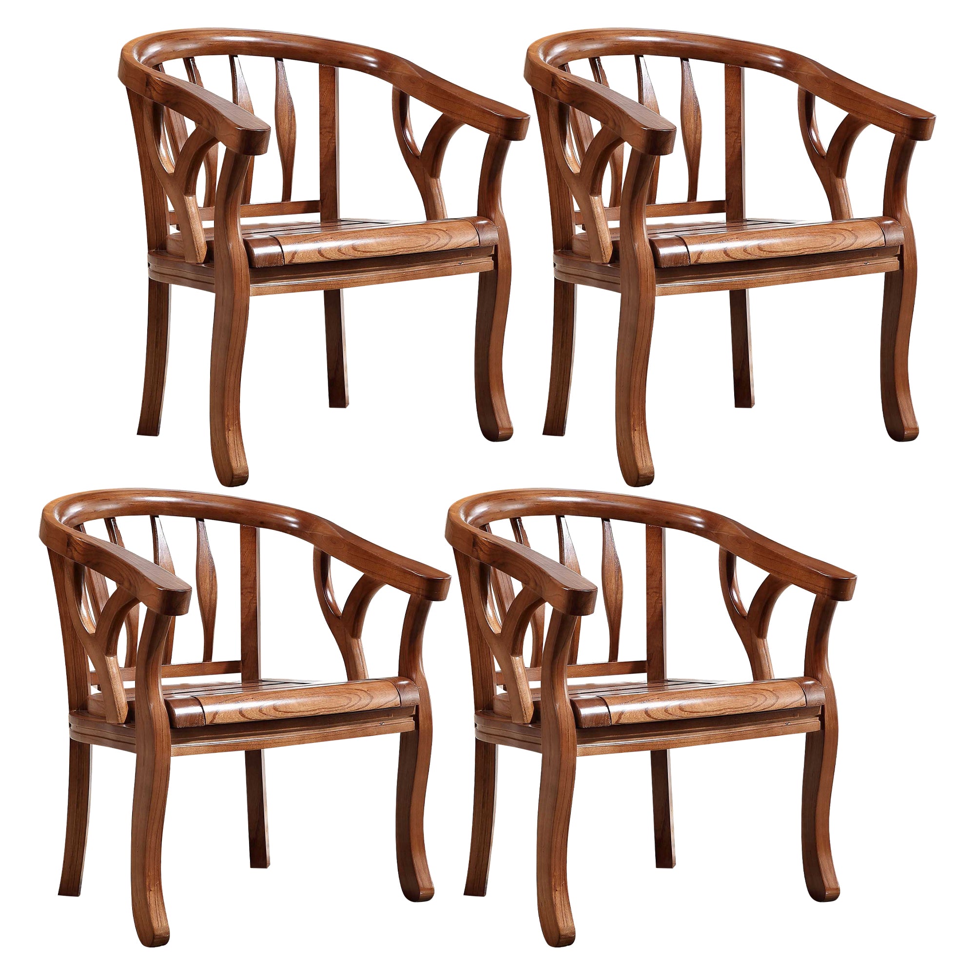 Traditional Dining Chair Solid Wood Dining Arm Chair for Hotel
