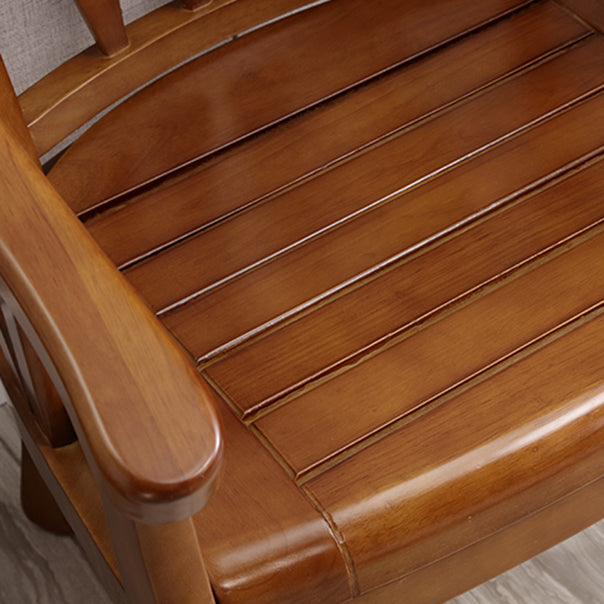 Traditional Style Dining Chair Wooden Open Back Side Chair for Living Room